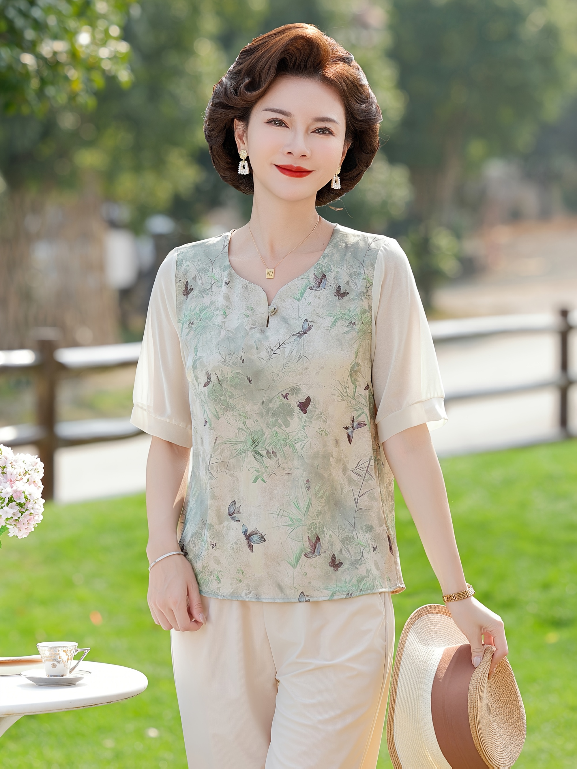 flower chiffon top styles - Cyprus