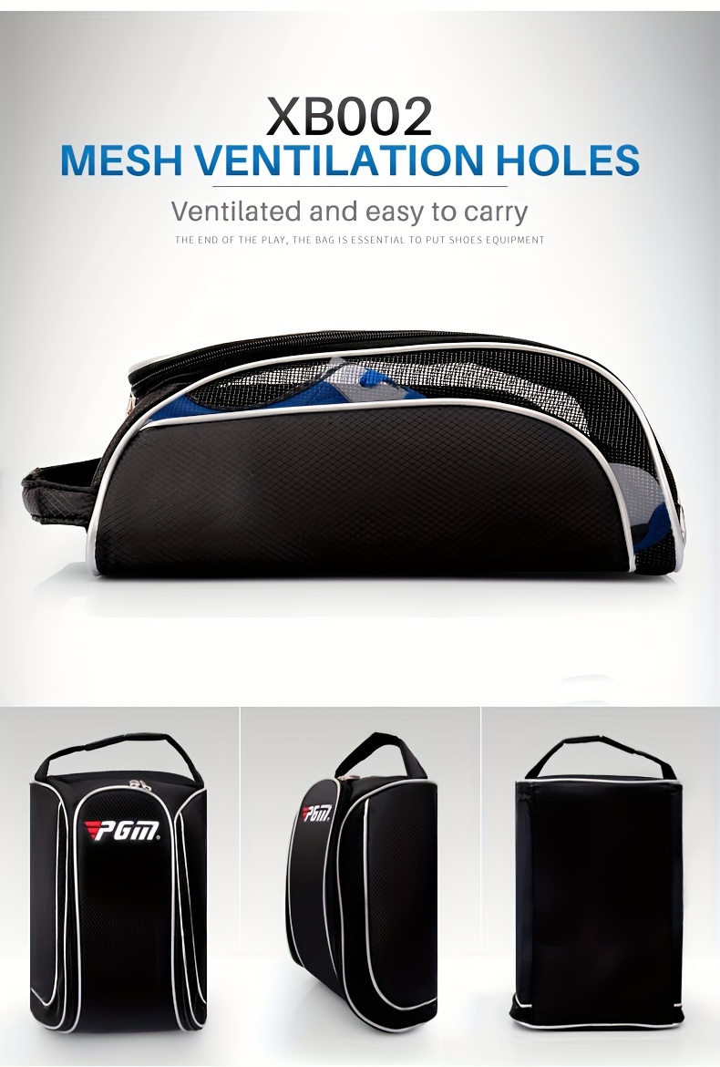 1pc portable golf shoes bag with zipper breathable water resistant shoe case details 1