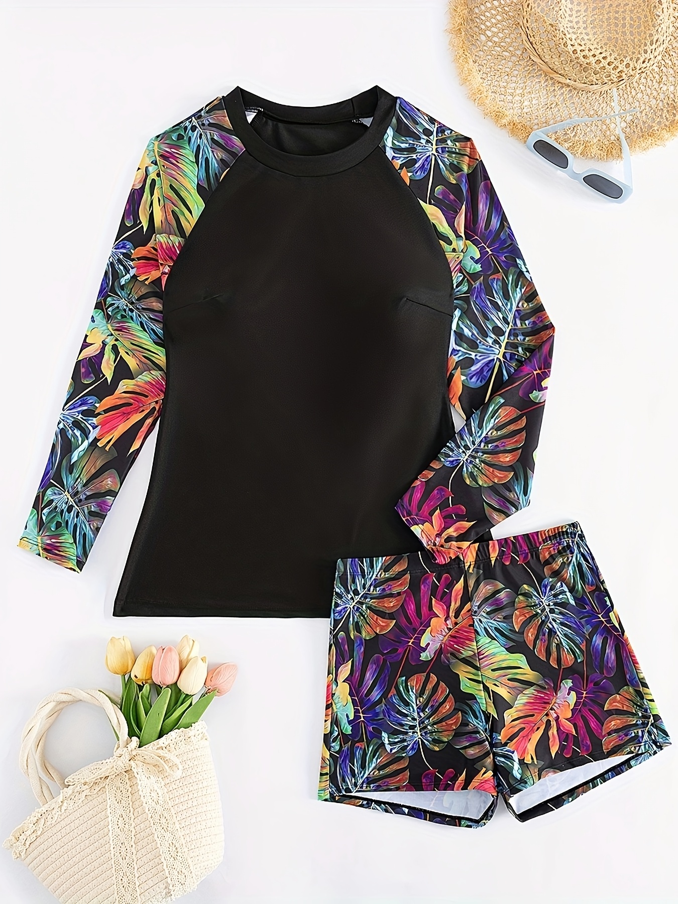 traje baño estampado floral moda mujer punto Temu El Salvador