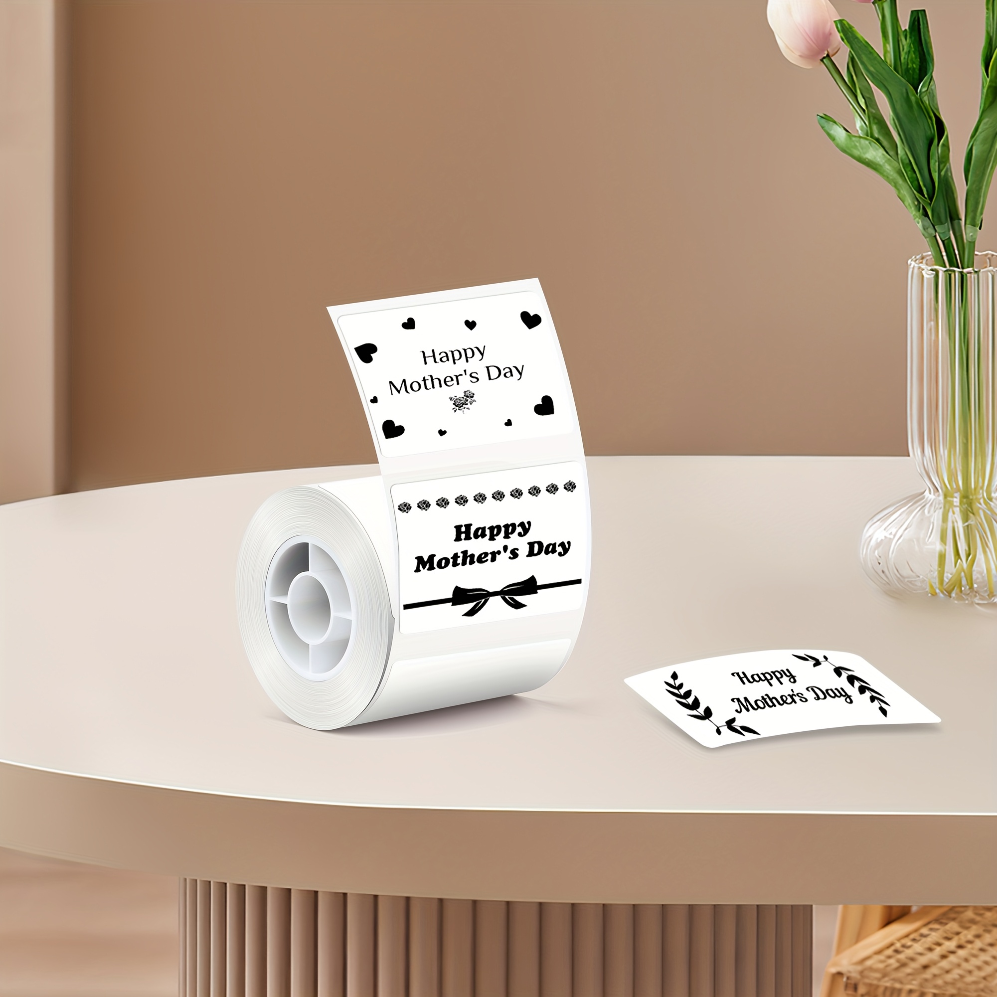 Thermal Labels | 40×30 | 50×50 Stickers | Compatible With Pm200b Printers | Ideal For Barcodes, Gifts, Small Businesses & Home Use | 140 Labels Per Roll, Thermal Label Stickers