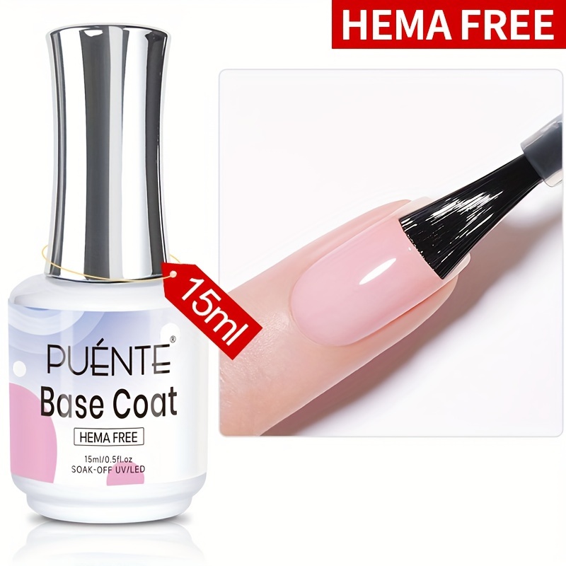Image of Puente 15ml Coat Gel Nail Polish, Soak Off Led Long Lasting Nail Gel Varnish, Suitable For Manicure At Home Or Nail Salon
