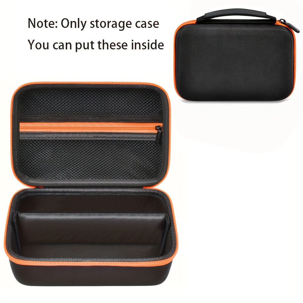 Image of Portable Tire Inflator Case - Compatible With Skight, Lolssa, Teffim, Hafuloky, Frarome, - Durable Eva Storage Holder For Air Pump & Accessories (box Only) - Orange, Tire Inflator Portable