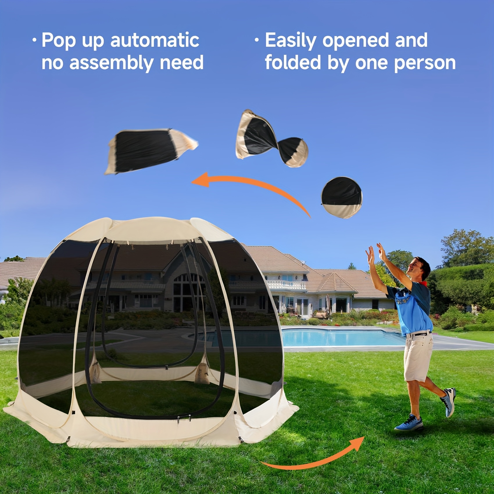 Screen House Gazebo with Mosquito Netting