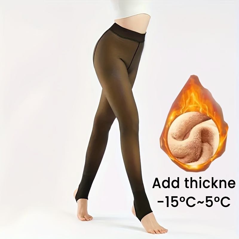 

Hosiery , Women'-soft Black Tights - High Waist, Thickened For Winter , Seamless Slimming Leggings