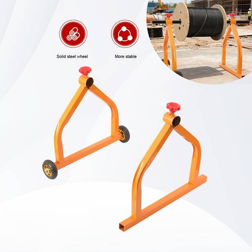 wire spool rack cord reel holder portable cable caddy swivel caster wheels with brake wire rack dispenser for up to 28 diameter spools 220 capacity yellow