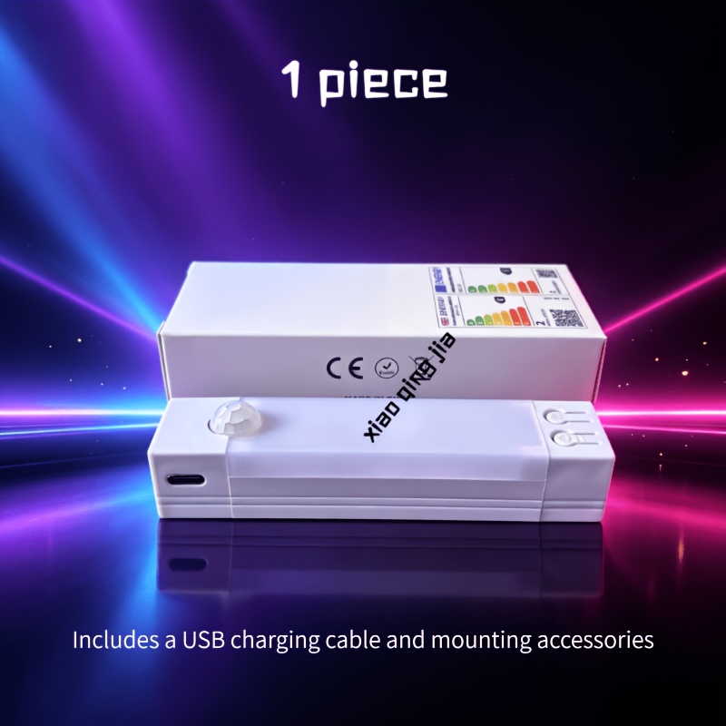 TEMU Xiaoqingjia 1pc Usb-charged Rgb - Lamp With 8 Modes, Colorful -down Projection Wall Light, Adjustable Color Ambient Projector For Bedroom, Bar,