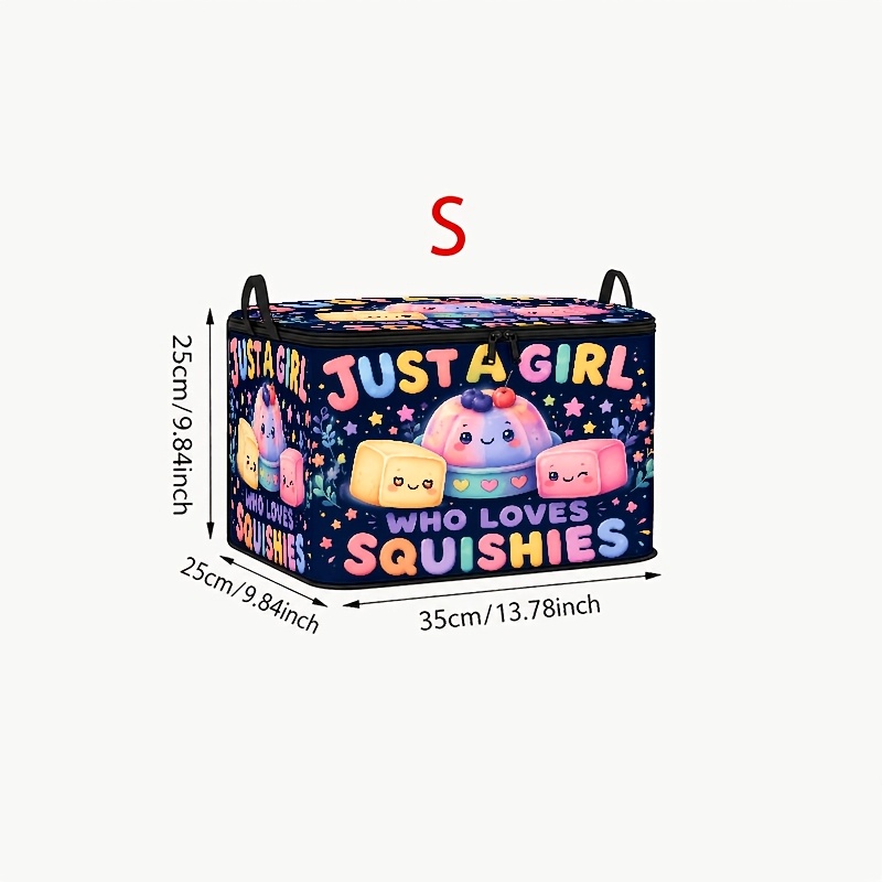 TEMU Cute Cartoon Style Storage Box, Printed With 