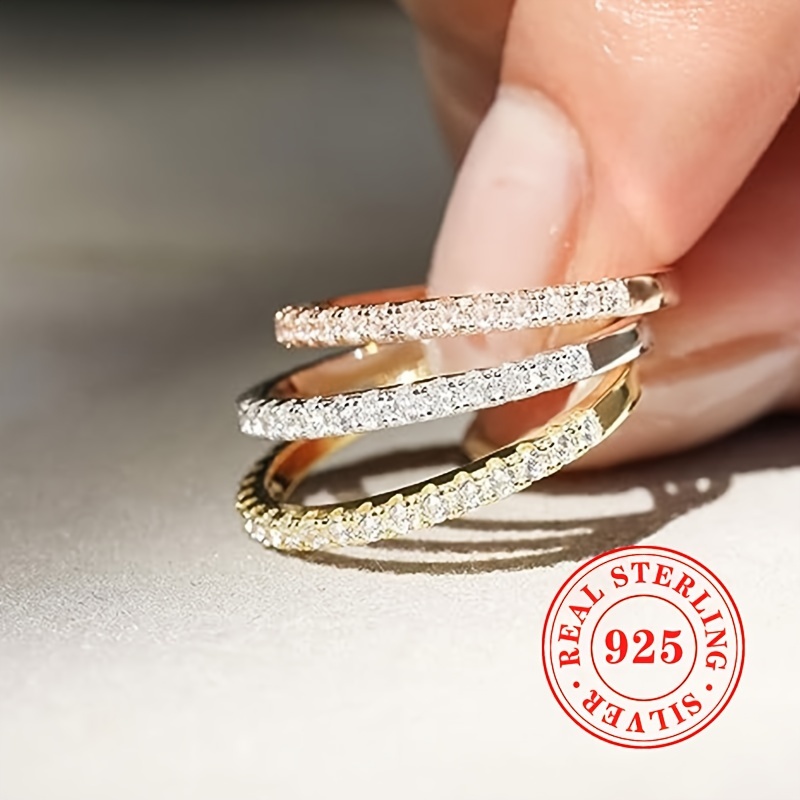 Sterling Silver Ring with Zirconia Endless Love for Men Wedding