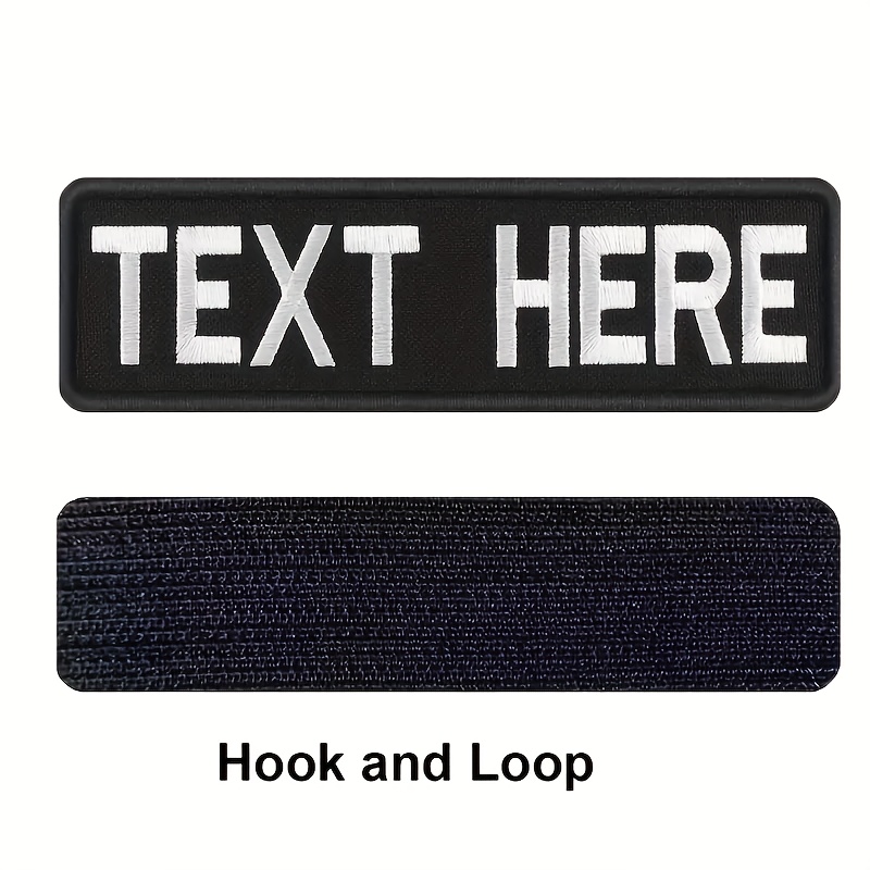 E-shop 10 x 3,3 Zoll personalisierter bestickter Aufnäher für Motorradjacken & Westen – personalisierter Name/Text, strapazierfähiger Stoff mit