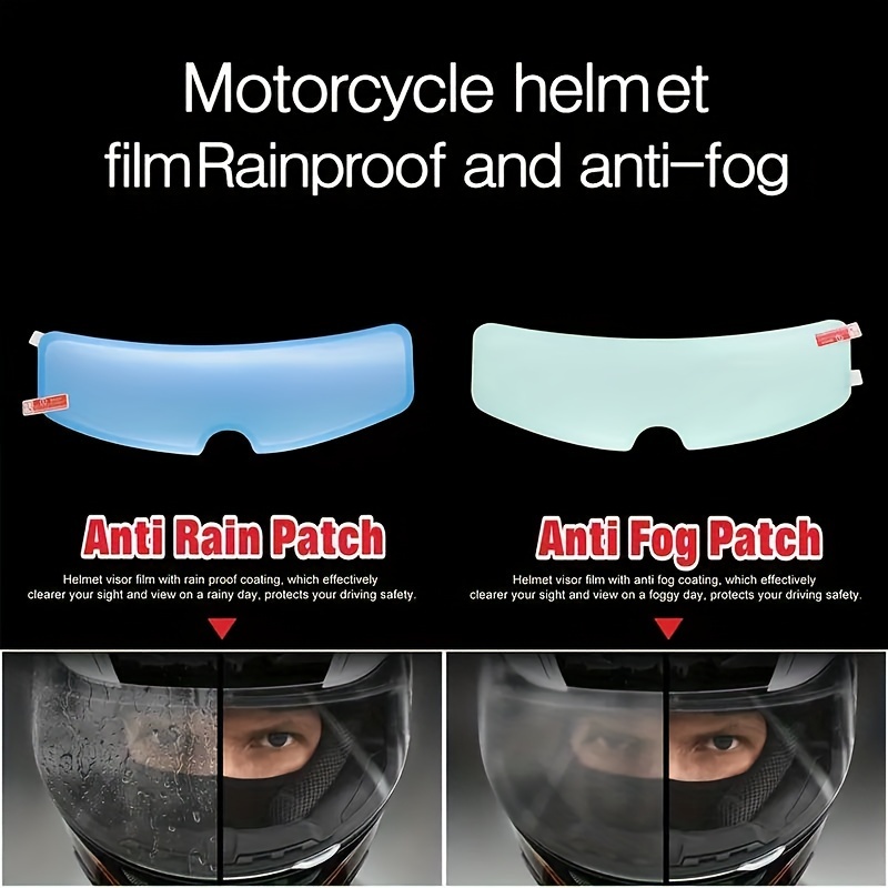 Casco trasparente antipioggia pellicola antiappannamento pellicola  universale per lenti per visiera per Moto scudo resistente alla nebbia  accessori da corsa per Moto - AliExpress