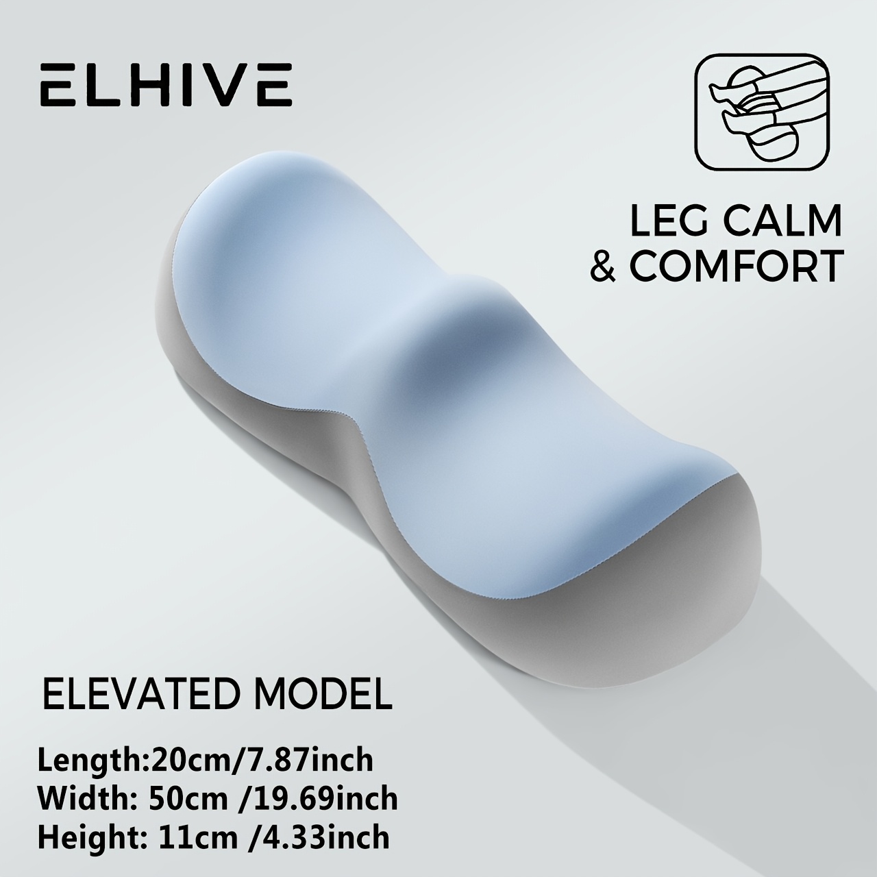 TEMU ELHIVE Oreiller de Rehaussement des Jambes de W, Oreiller de Genou en Mousse à de pour Dormir, Coussin de -Jambes pour Lit, -Pieds et Coussin de