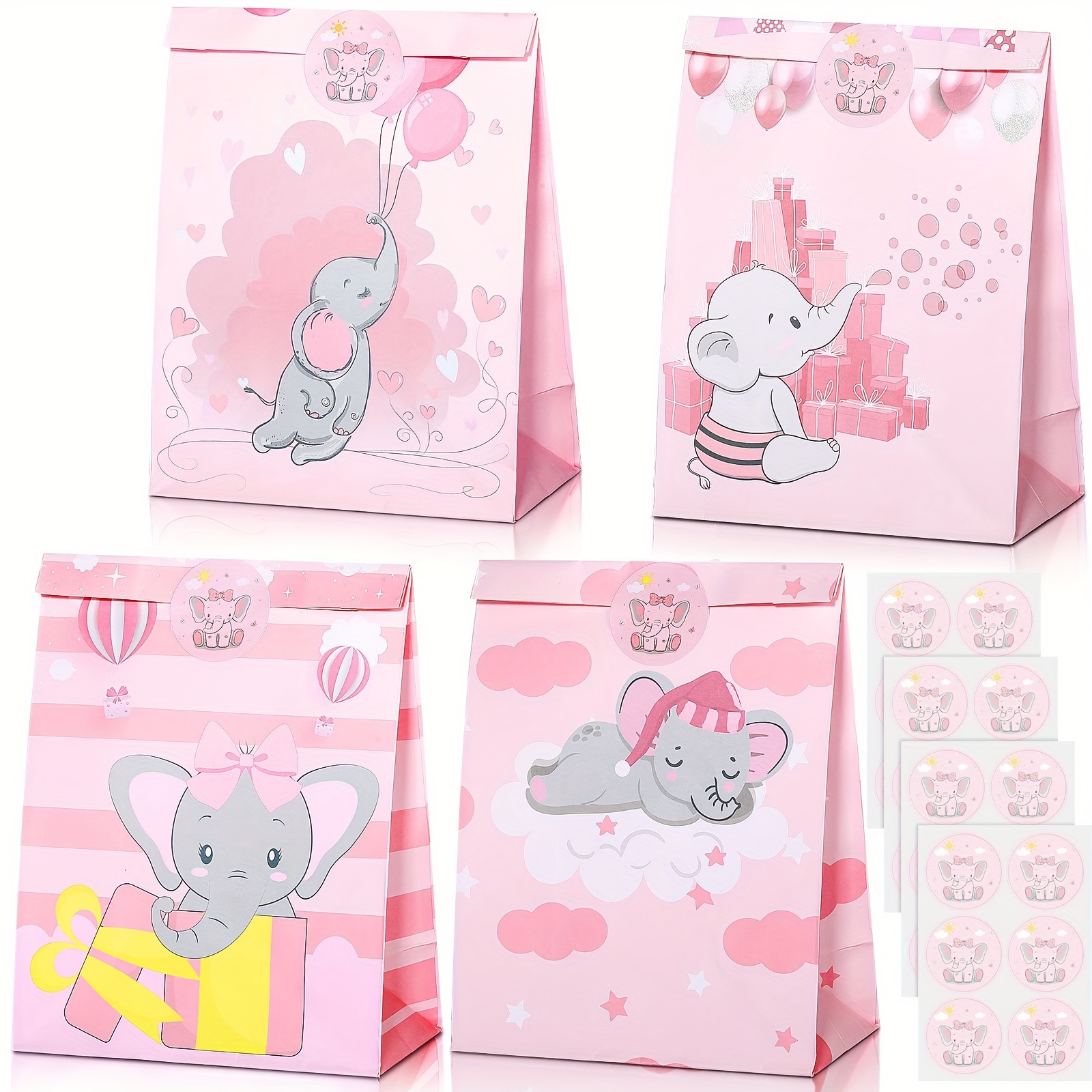 Set /92pcs Decoraciones Baby Shower Elefante Rosa Conjunto - Temu Chile