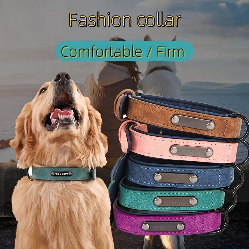 

Personalized Dog Collar With Metal Id Tag - Custom Name, For Small, Medium & Large Pets, & Stylish Pet Accessory, Personalized Dog Collar