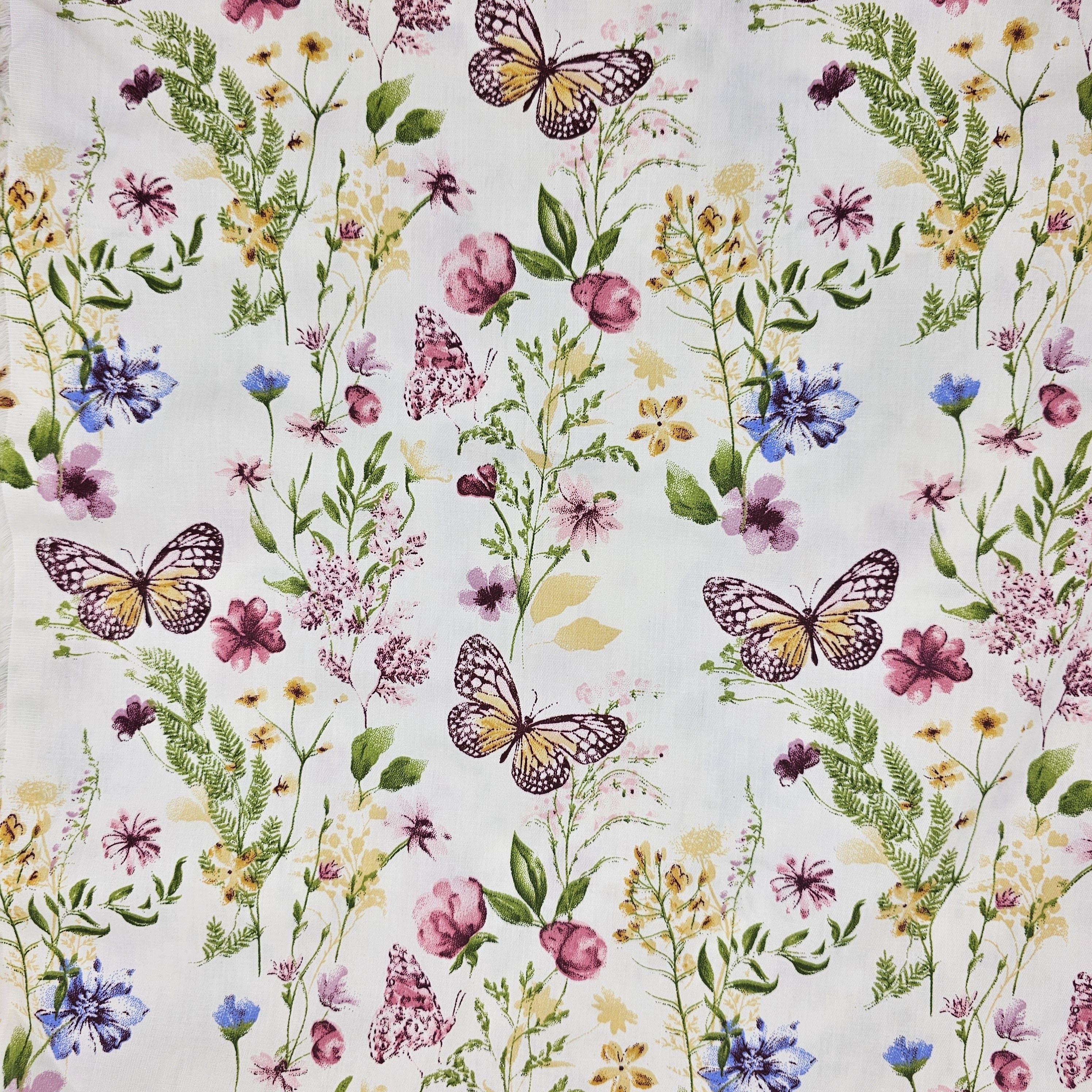 Image of 1pc Of 39.4in*63in/100cm*160cm Pure Cotton Fabric With Small Floral Print, Diy Pure Cotton Hand Fabric, Suitable For Diy Pillowcases, Bedding, Home Curtains, Tablecloths, Bags, And Mask Pouches