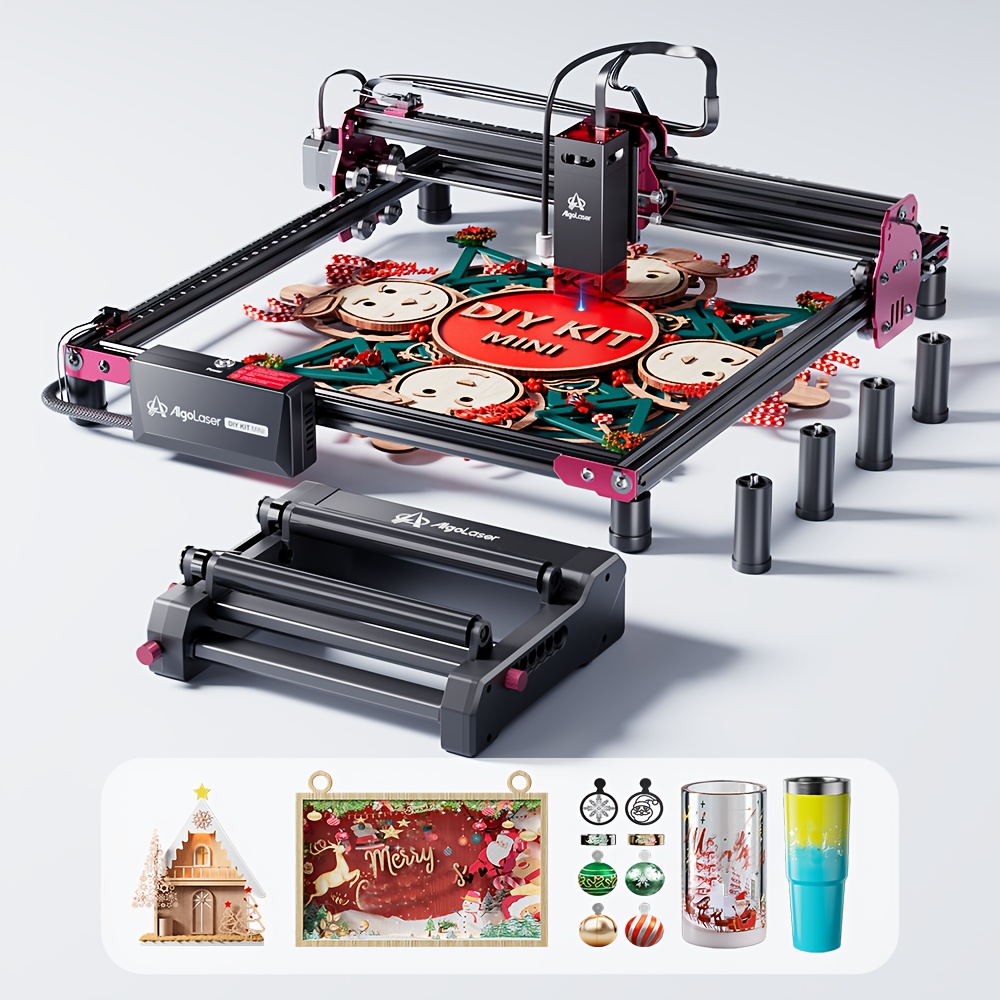 

Algolaser Diy Kit Mini10w +rotary Roller Kit+universal 1.0 Laser Engraver, Christmas Surprise, Laser Engraving Machine To Customize Gifts