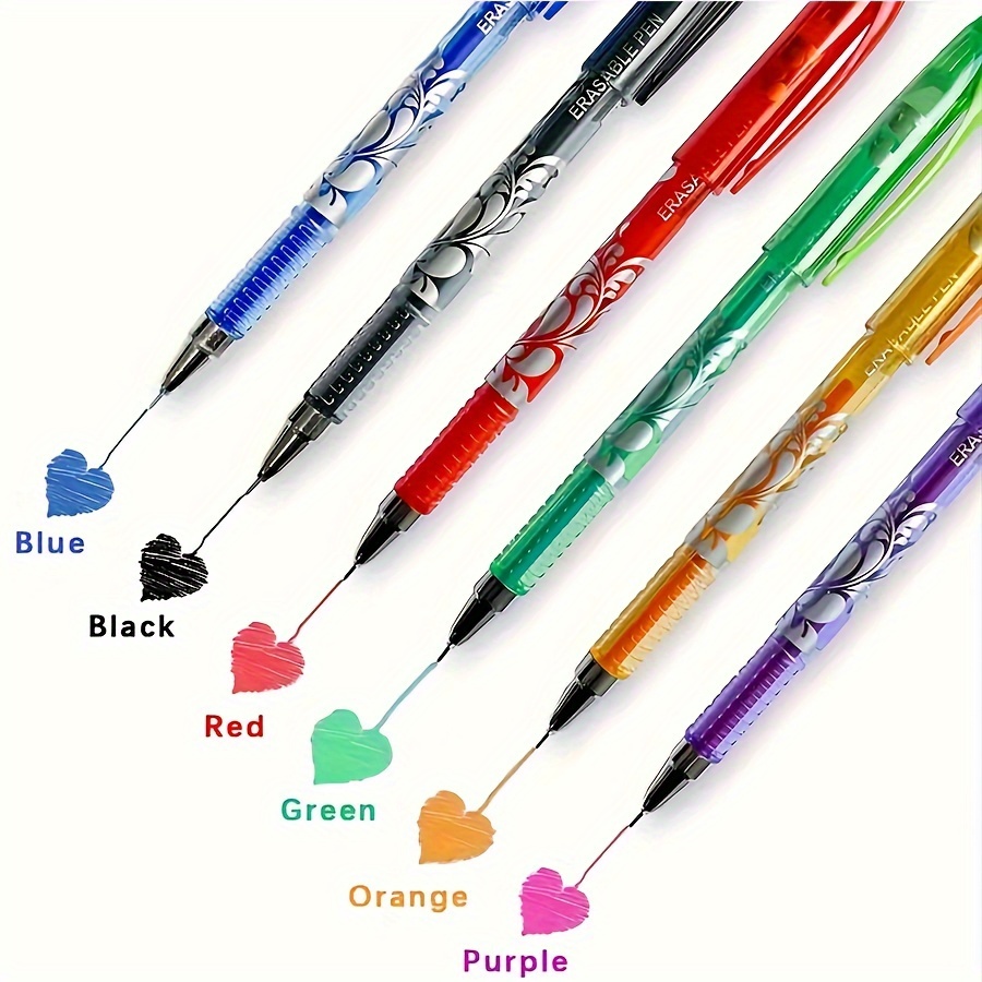 

14pcs Erasable Gel Ink Rollerball Pens Set, 0.5mm Fine Point With Built-in Eraser, Smooth Writing Assorted Colors Pack