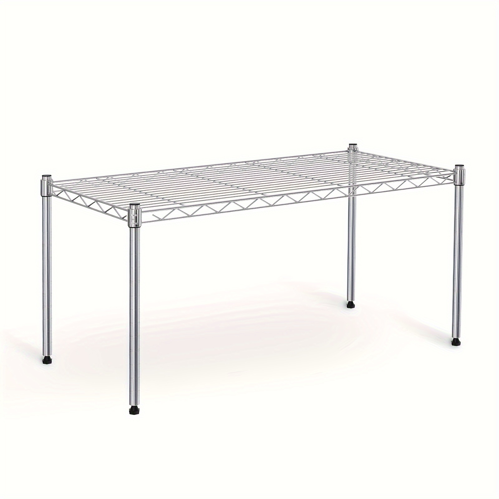 TEMU Simple Deluxe Heavy Duty 1-shelf Shelving, Adjustable Storage Units, Steel Organizer Wire Rack, 29.92" W X 13.78" D X 14.96" H,