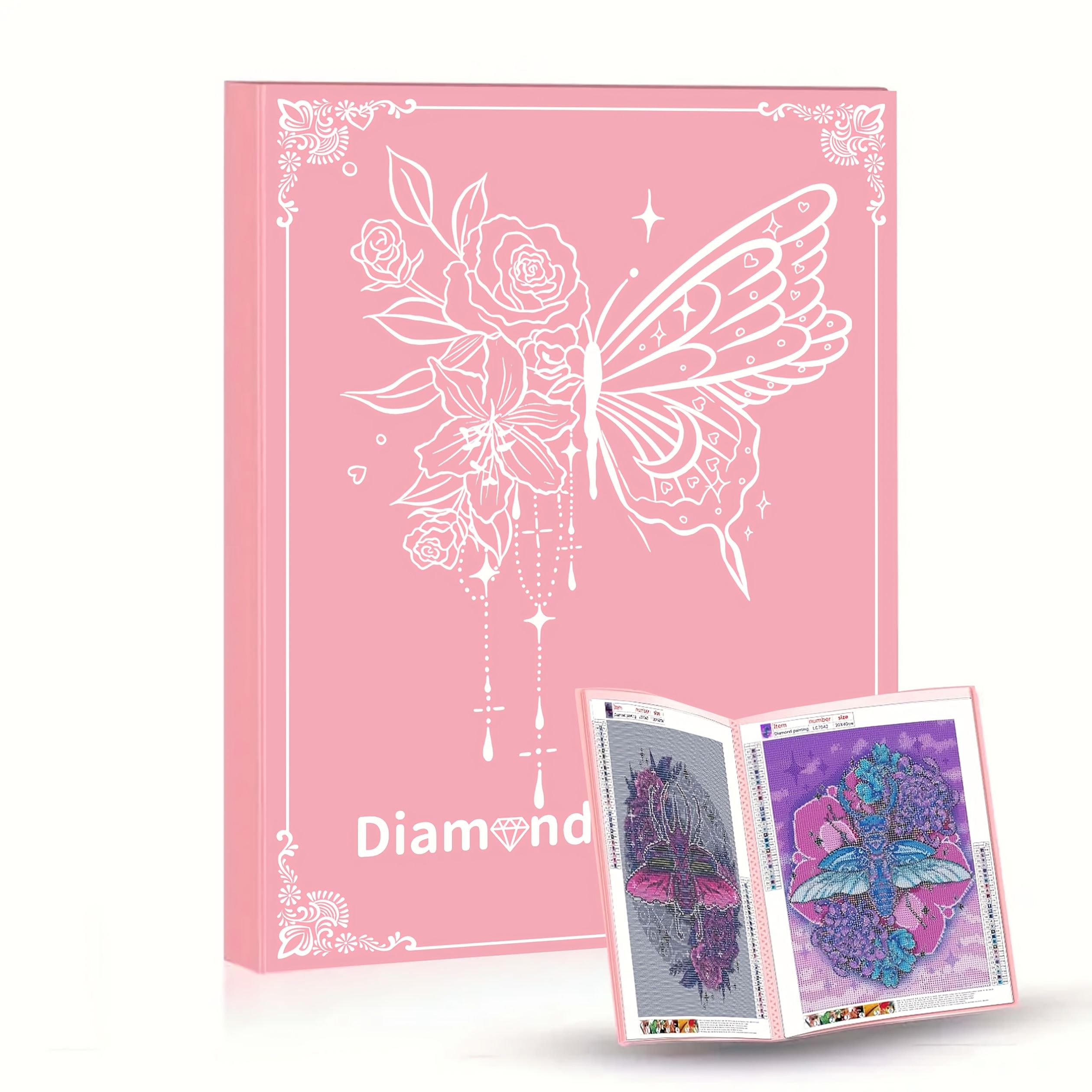 Large Capacity Diamond Painting Storage Book With 30 Pocket Protectors For Artwork And Handicrafts, Accessories.