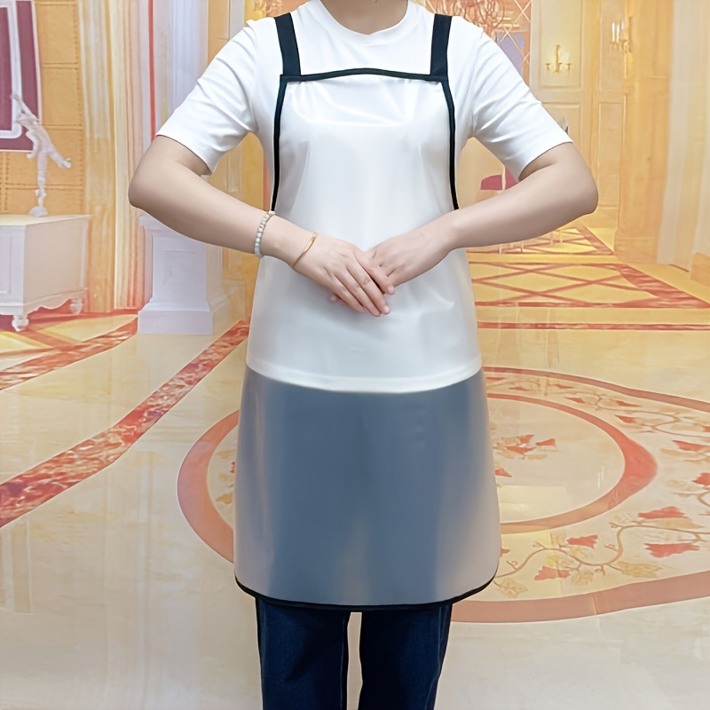 TEMU Transparent Tpu Apron, And Scratch-resistant Kitchen Waist Apron, Reusable Protective Work Apron, Suitable For Cooking, Hair Salons, Beauty,