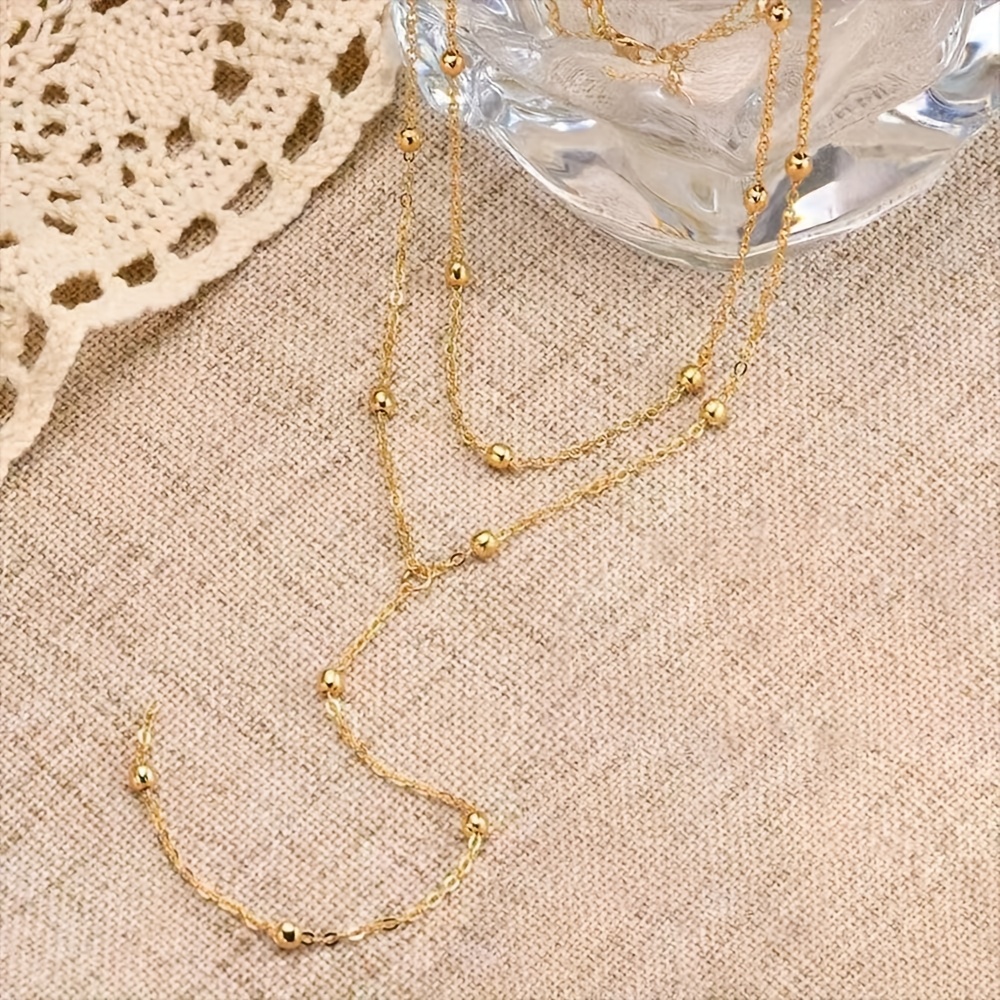 Casual Fashion Elegant Cute Ladies Casual Fashion Versatile Stainless Steel Y-shaped Chain Necklace