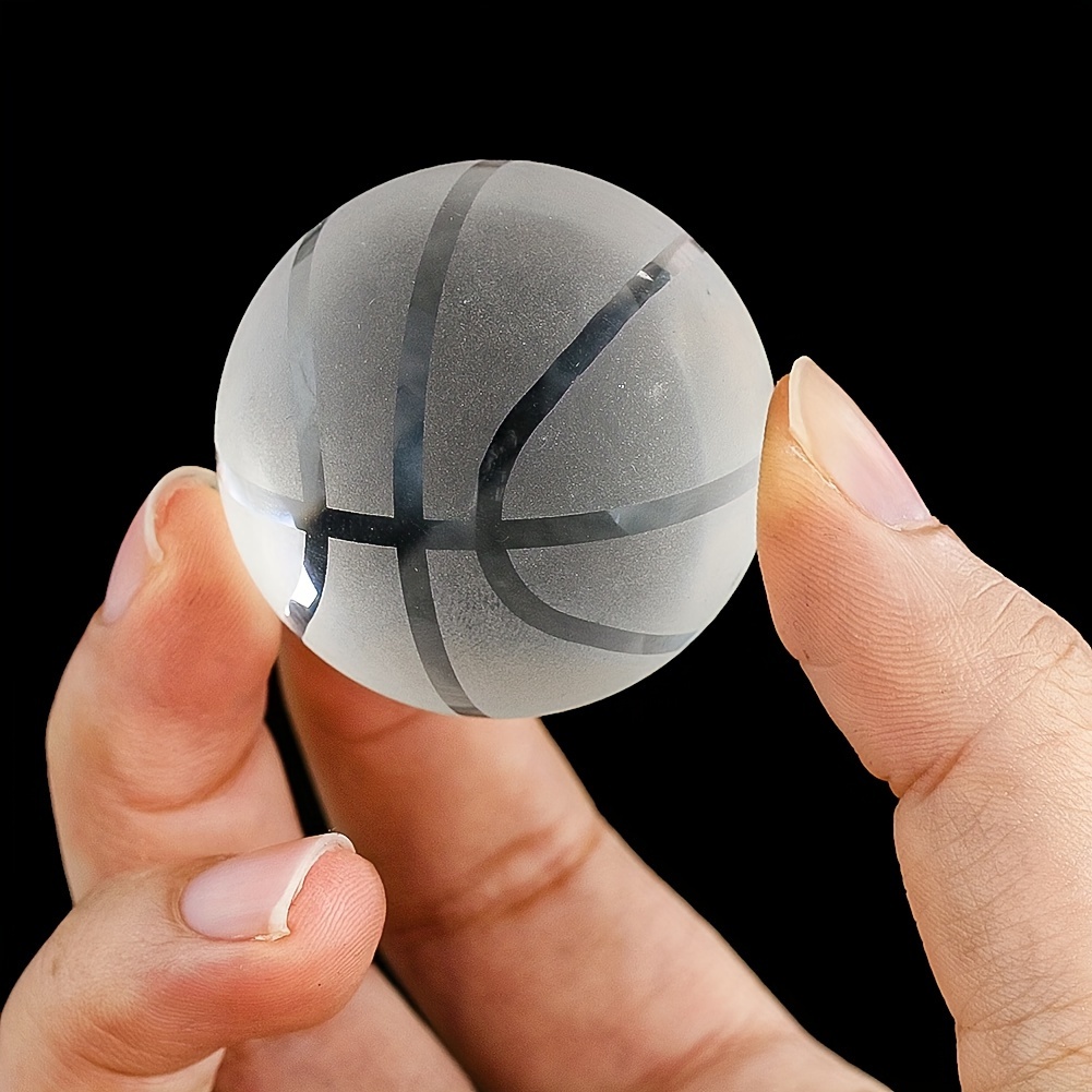 

1.57" Laser-engraved Basketball Crystal Ball - Decorative Glass Paperweight & Table Ornament, Ideal Gift For Sports Enthusiasts & Collectors, Home Decoration, Basketball Accessories