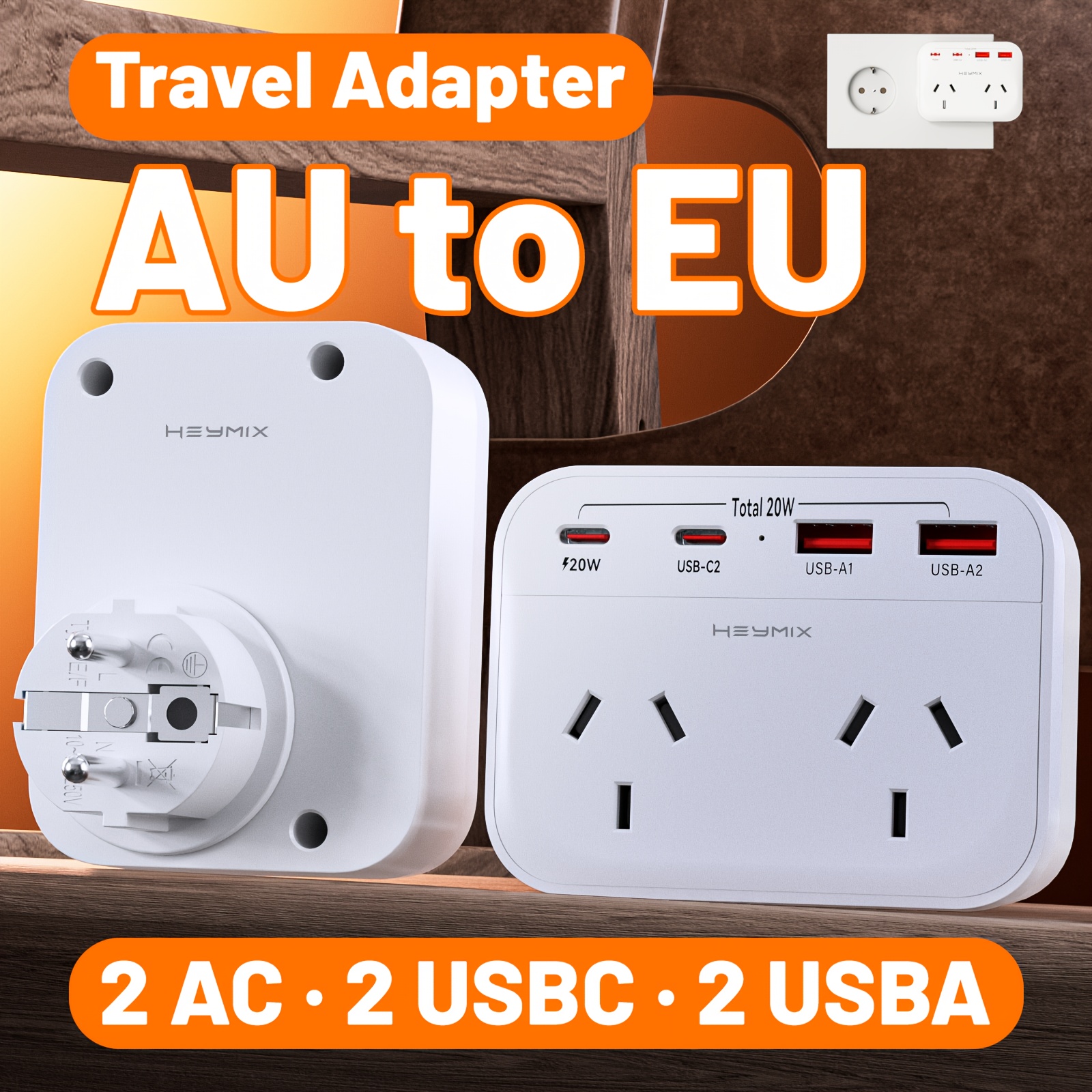 universal adapter sold on Temu Australia