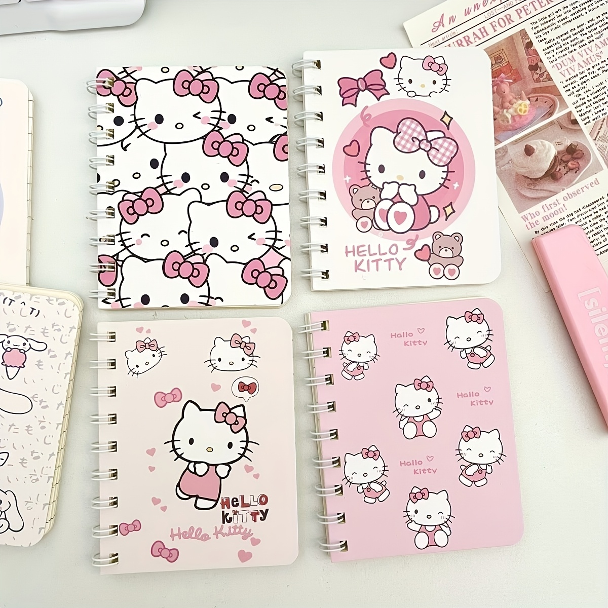 

Hello Kitty Spiral Notebook - And Cute Cartoon Theme Daily Use Notebook, Sanrio Stationery, Random Color