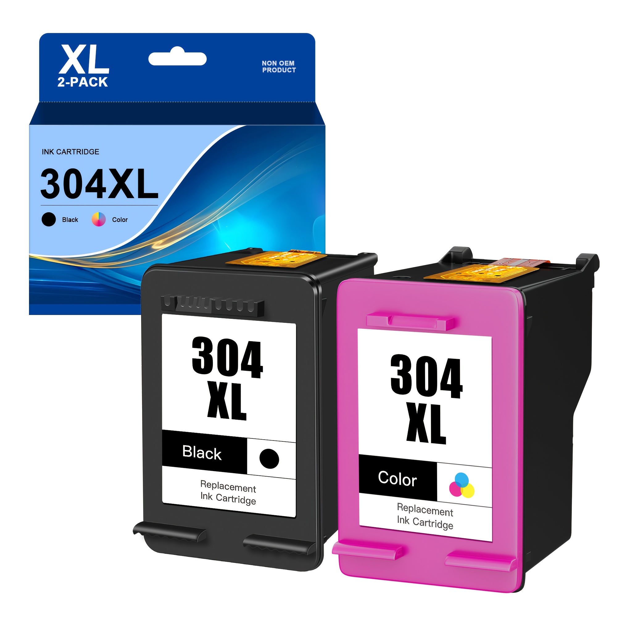 Remanufactured 304xl Ink Cartridges For 304, Suitable For 5000 Series And 3700 Series Printers (black, 2-pack)