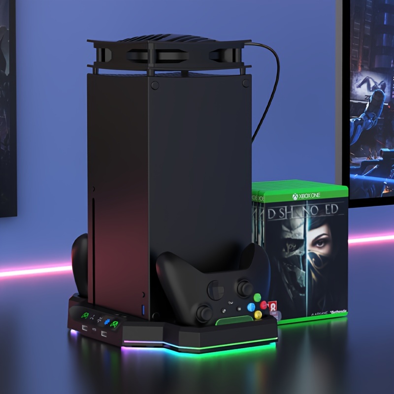 

& S Cooling Stand With Controller Charger And Rgb Lighting Effects - Abs Material