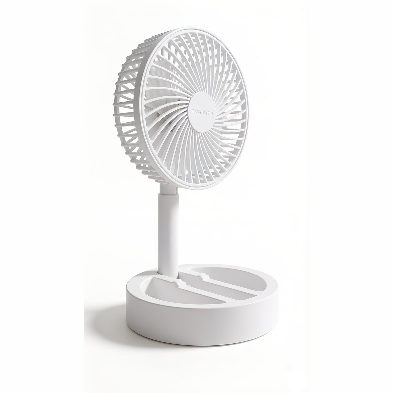 Office Desktop Usb Plug-in Foldable Fan, Adjustable Height, Oscillating, Quiet, Mini Portable Workstation Small Fan