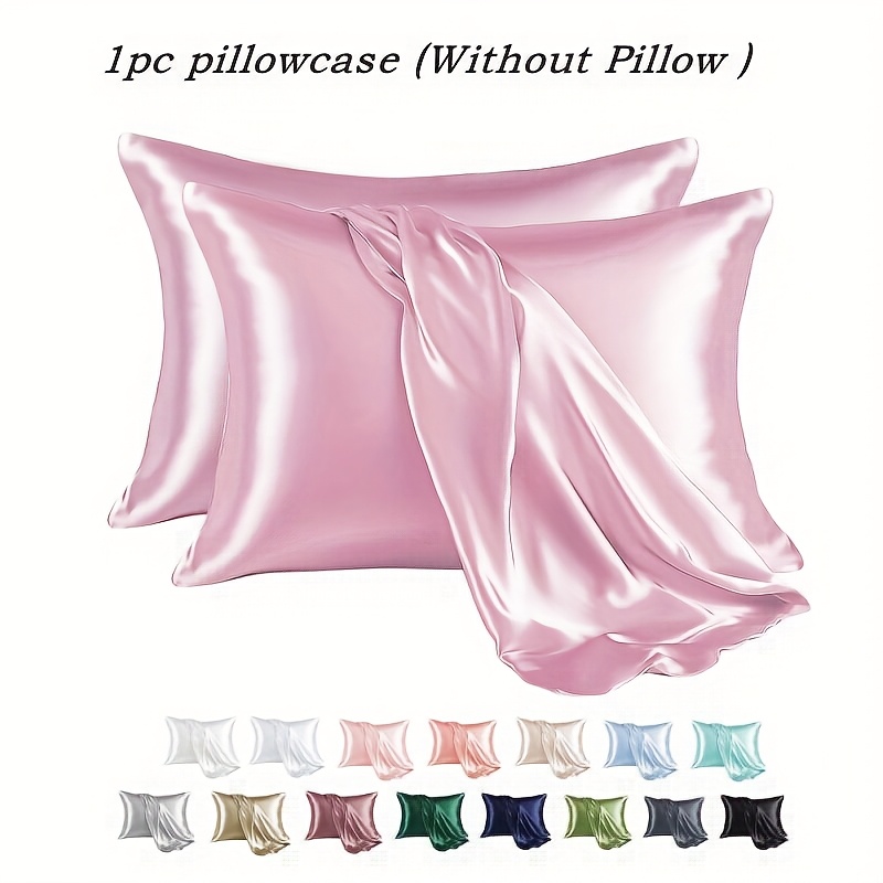 luxurious   pillowcase breathable   cooling feel solid color with envelope closure machine washable dorm room essentials for