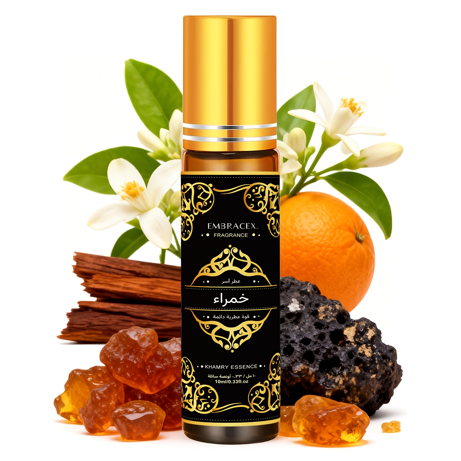 10ml Khamry Rollerball Oil Suitable For Diffusers, Humidifiers, And Candle Making; Saudi Firming Long-lasting Fragrance; Car Air Freshener; Holiday Gift