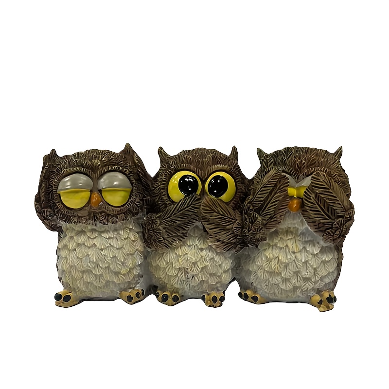 TEMU 1pc / Owl Statue Ornament, 