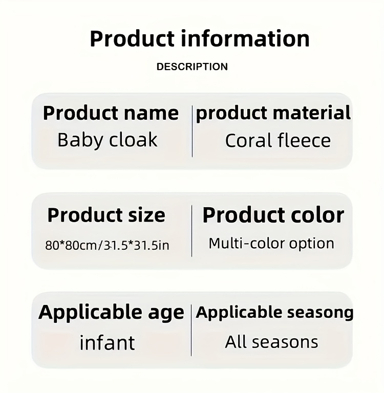 1 Piece Children's Bath Towel Cartoon Coral Fleece Hooded ? Soft Baby Blanket, Newborn Robe with Hood for Babies and Toddlers, Super Absorbent Kids' Shower Supplies, Halloween, Thanksgiving & Christmas Gift