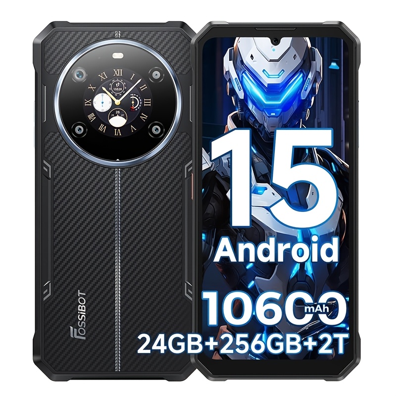 TEMU Fossibot F109s Outdoor Smartphone, 15, Unlocked, 24gb (6gb   18gb Extended )   256gb/2tb, 6.74-inch   1.32-inch Hd  Dual Screens, 50mp Camera,