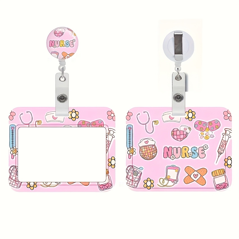 TEMU Nurse-themed Abs Resin Badge Box | Durable Medical Supplies For Doctors, Nurses, Volunteers, And Staff - Ideal For Identification And