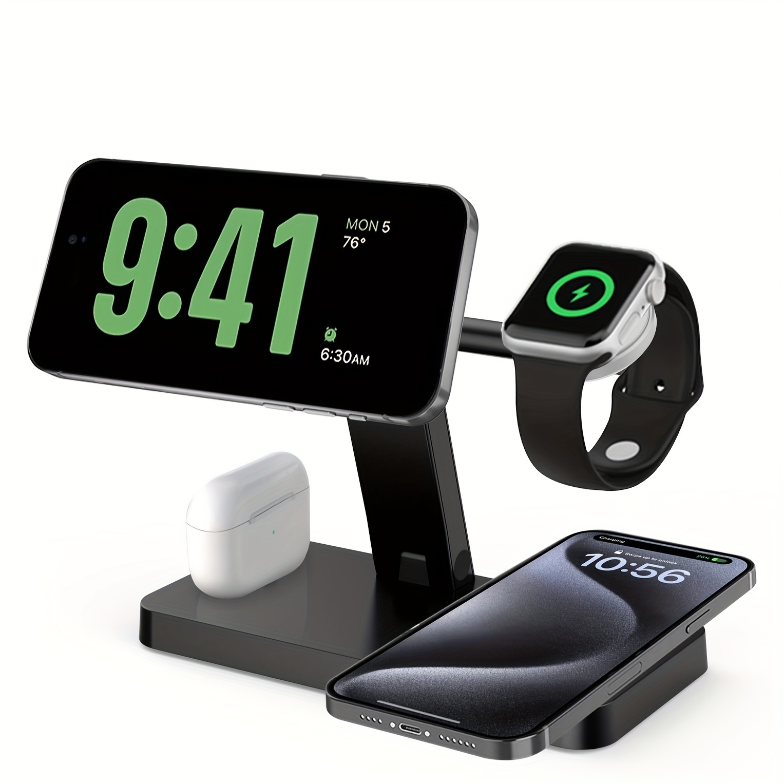 

4 In 1 Magnetic Charging Dock Station, Multiple Devices Magnet Fast Wireless Charger Stand Iphone 15, 14, 13, 12 Pro/max/mini/plus, Iwatch 9/8/7/6/se/5/4/3/2/ultra And Airpods Pro/3/2/1