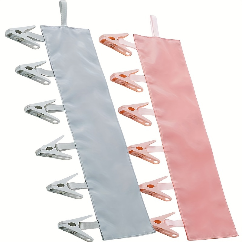 2pcs portable travel fabric clothes hanger multifunctional folding clothes clip sock underwear clip for hotel travel accessories drying rack details 16