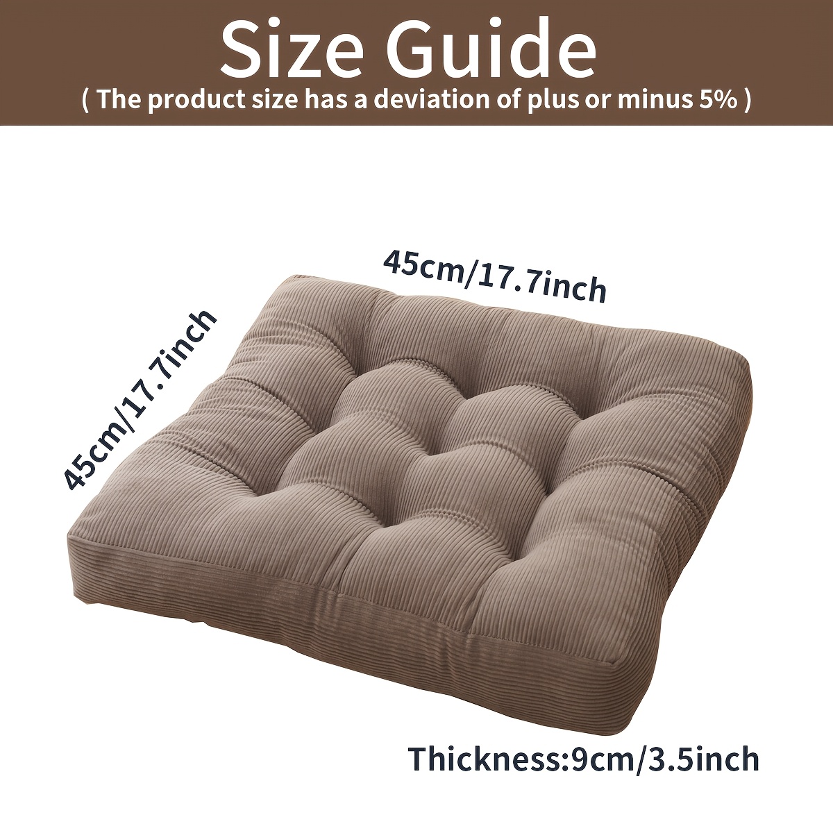 Cushion for Outdoor Courtyard Crafted from Corduroy Fabric