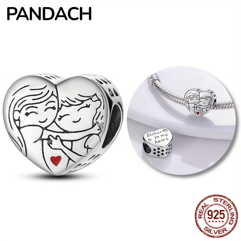 

1pc 925 Sterling Silver Sister In My Friendship Bead Charm Fit Original Bracelet Necklace For Making Necklace And Bracelet Women Jewelry Love
