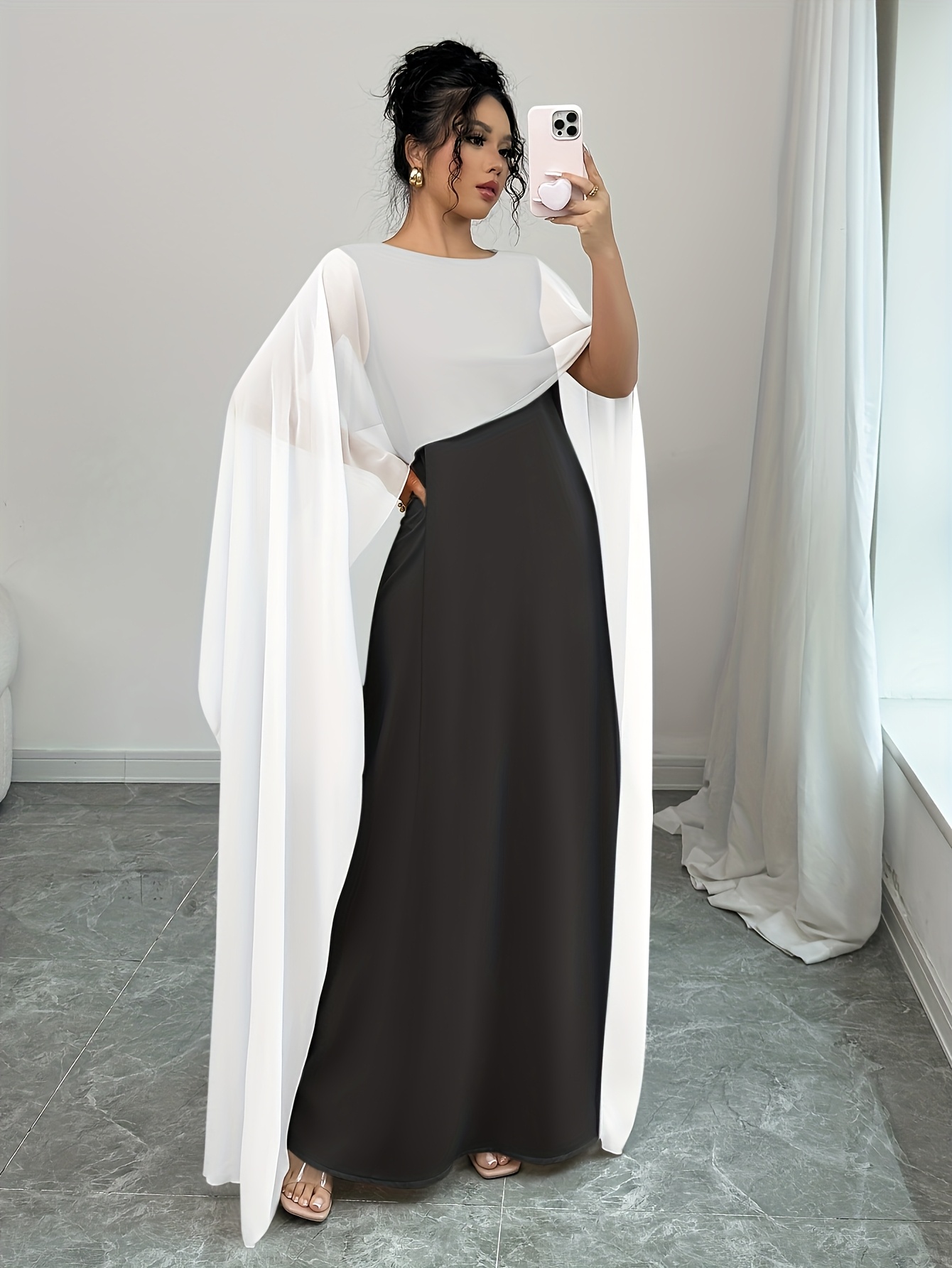 sheer midi kaftan dress Riva Sheer Kaftan
