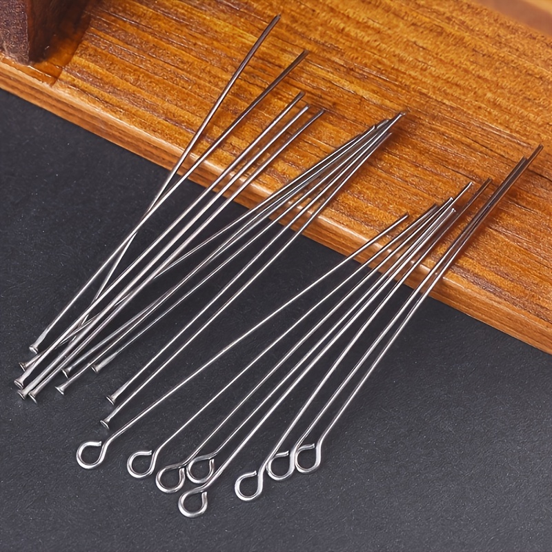 

100pcs 20-70mm Stainless Steel 9-shaped Needle Nine-shaped Needle T-shaped Needle Diy Ornament Accessories Jewelry Bead Material Multi- Small Ornaments