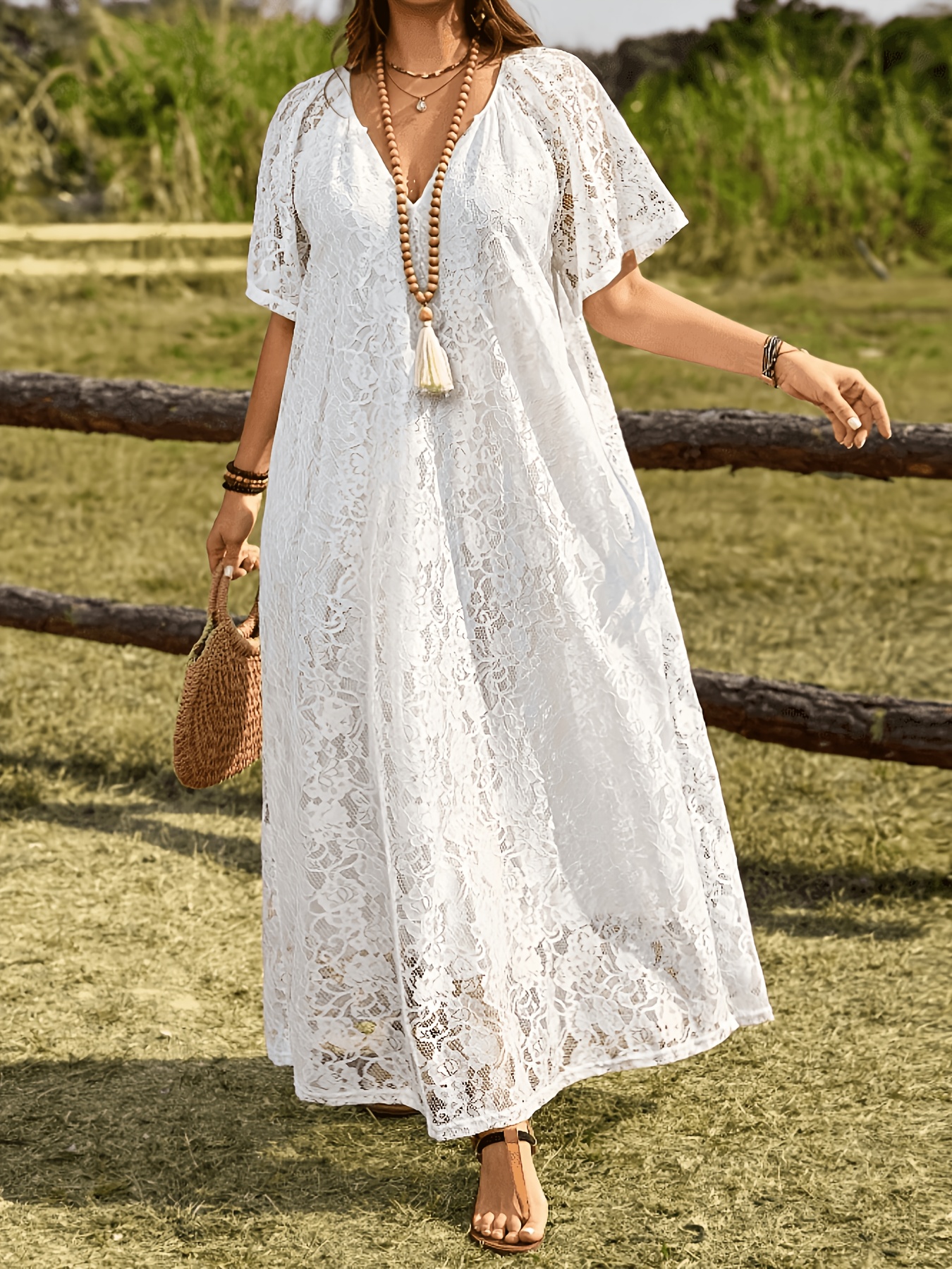 plus size vacation beach dresses sold on Temu United States