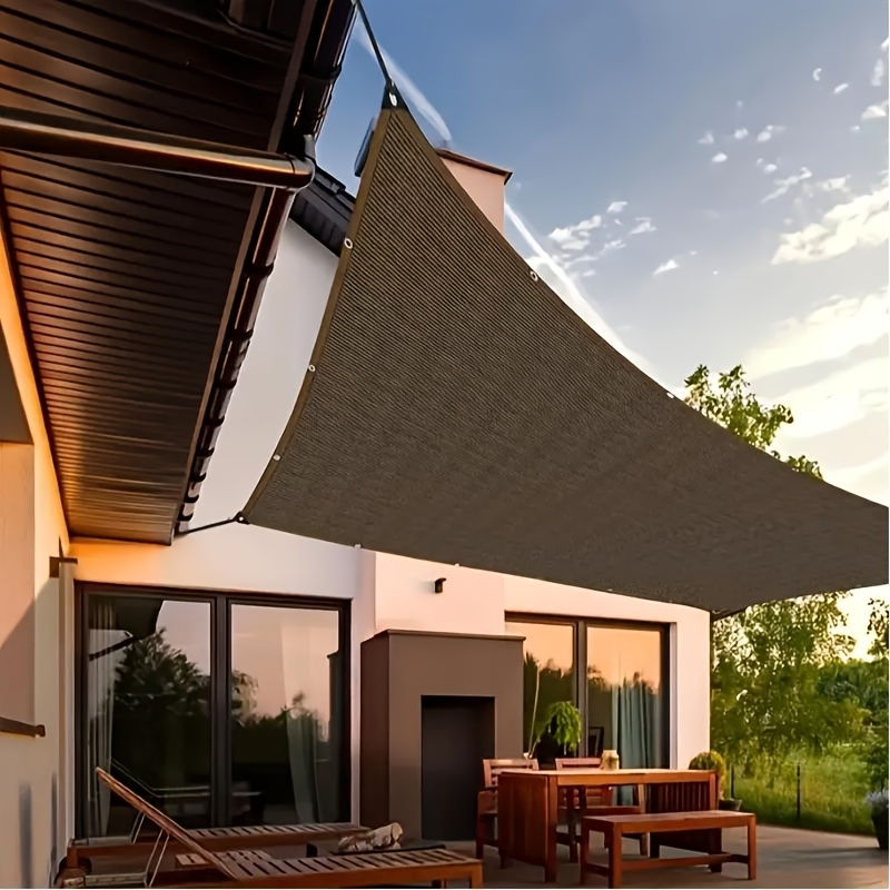 Large Square Outdoor Sun Shade Canopy - 91-100% Blackout Privacy Cover for Swimming Pools, Patios & Gardens - Durable PE Material, Easy Setup, Mixed Colors