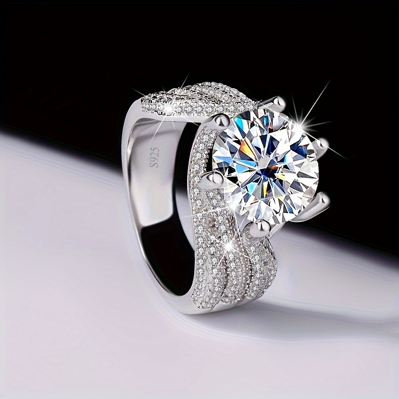 

1 Of 18k Gold- 925 Stone 3ct/5ct - Moissanite For Women, Suitable For Engagement And , A For ,