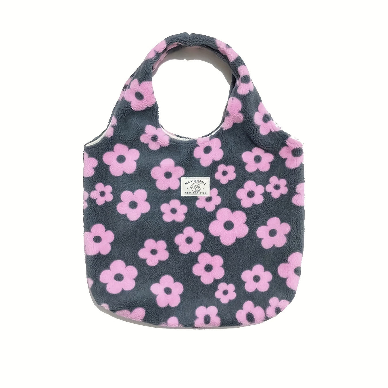 Fluffy tote bag discount flower