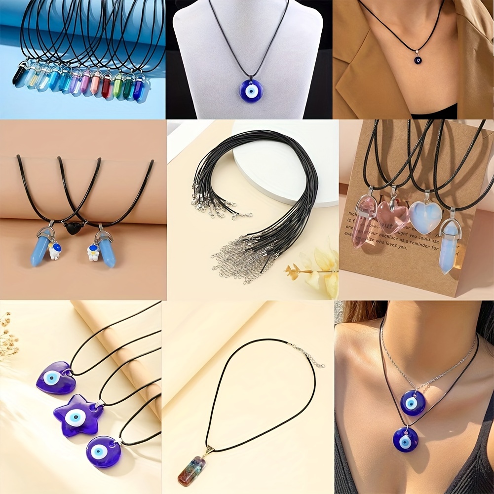 10pcs 5mm cord necklace clasp adjustable braided rope Temu