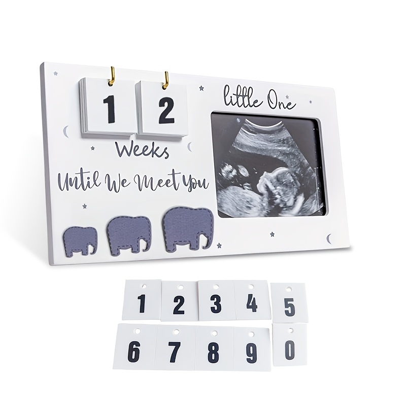 E-shop Ultraschallrahmen, Ultraschallrahmen, Countdown Wochen, Gender Reveal, Geburtsinformationen, Einzigartiges Geschenk für werdende Eltern und