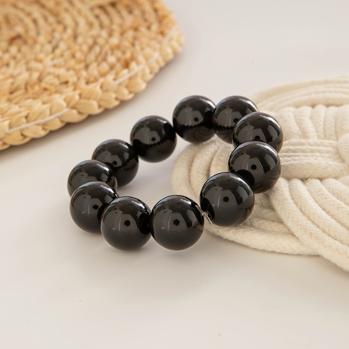 Bohemian Resin Statement Beaded Chain Bracelet, Versatile Design