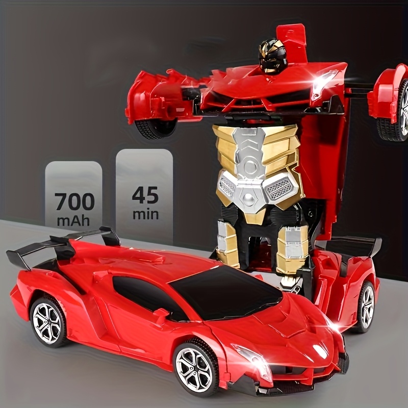 Remote Control Transforming Car-robot Toy, Electric Remote Control Robot Deformed Car, Car Model, Outdoor Sports Toy, USB Rechargeable Battery Christmas, Halloween, Birthday Gift